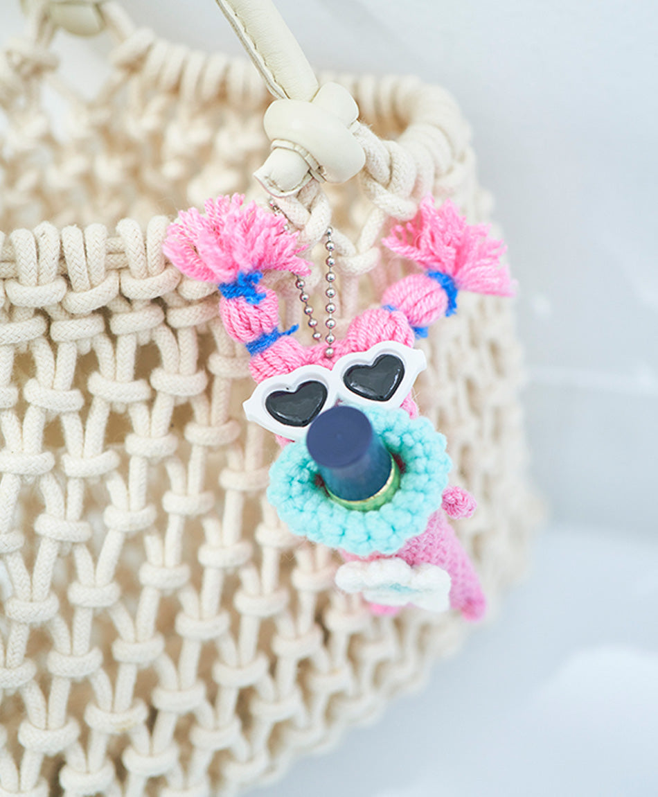 毛糸のリップケース バカンス パステル