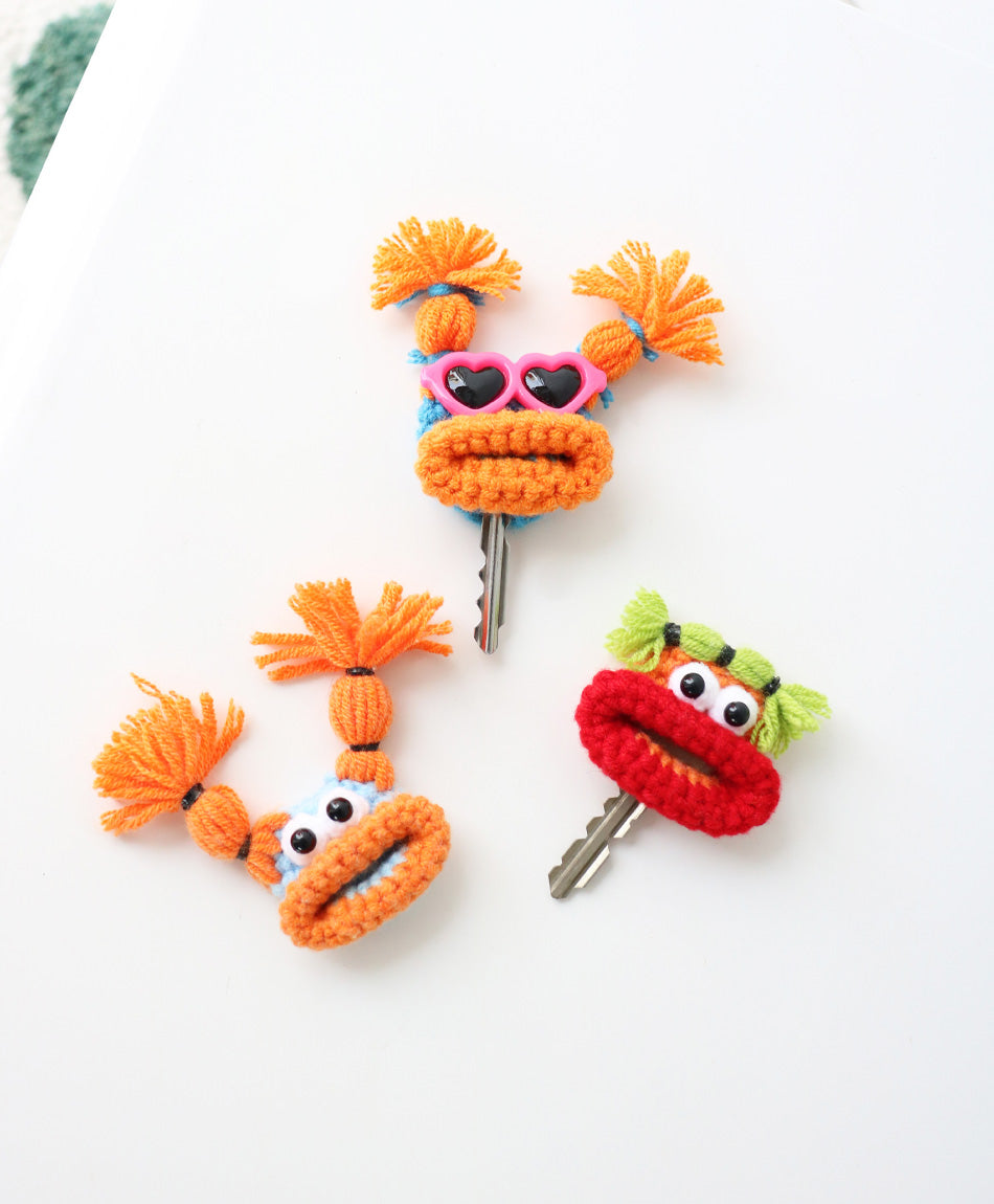 毛糸のキーカバー バカンス