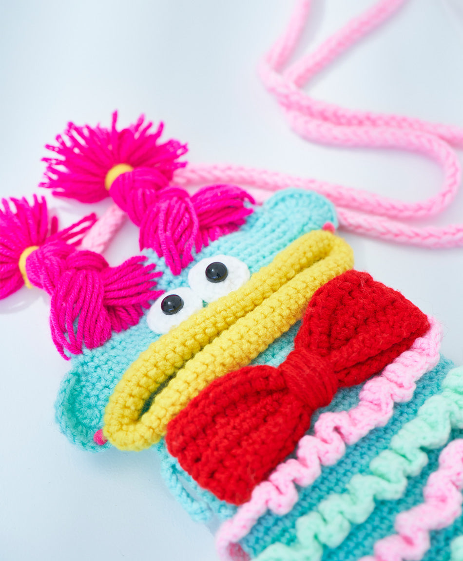 〈紅林大空コラボ〉毛糸のマルチポーチ ハイカラ