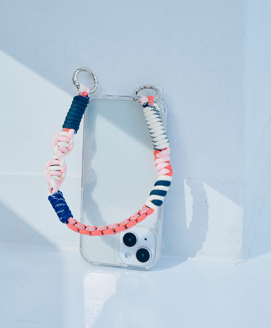 ソロモン編み ショートストラップ マルチカラー3