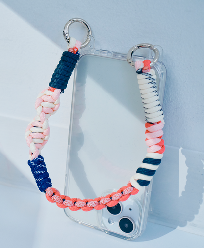 ソロモン編み ショートストラップ マルチカラー3