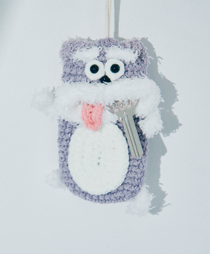 毛糸のキーケース イヌ