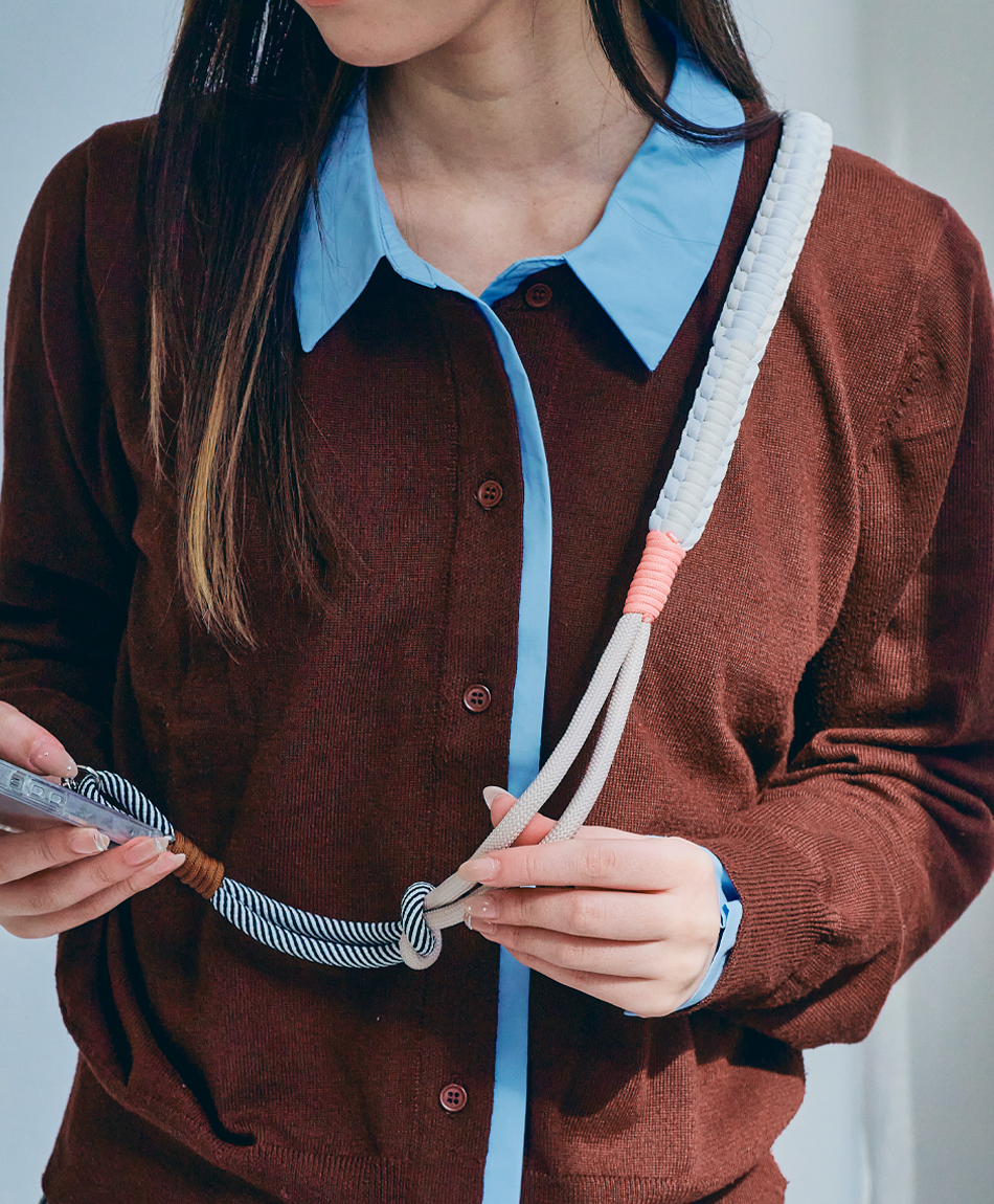 ソロモン編み スマホショルダー ストラップ