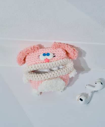 毛糸のエアポッズプロケース ウサギ (AirPods Pro第1/2世代)