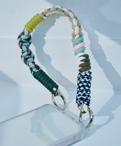 ソロモン編み ショートストラップ マルチカラー3