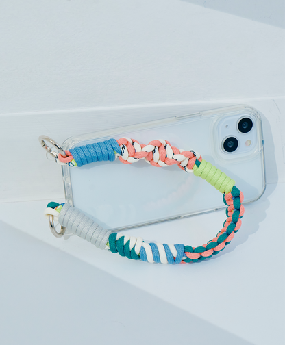 ソロモン編み ショートストラップ マルチカラー3