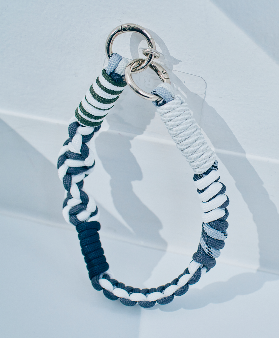 ソロモン編み ショートストラップ マルチカラー3