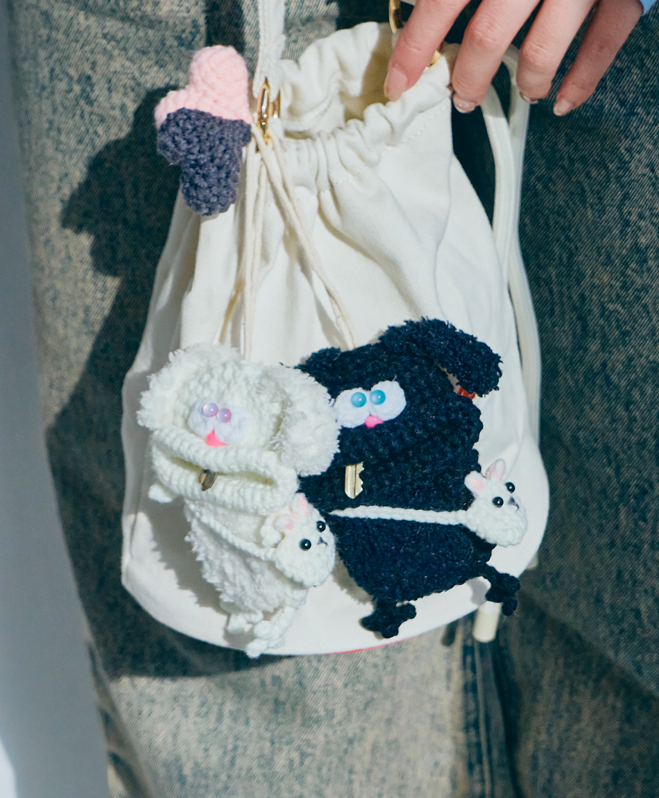 毛糸のキーケース うさぎ