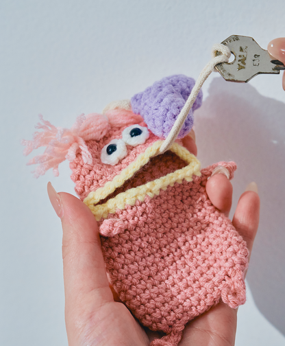 毛糸のキーケース  センターワケ New