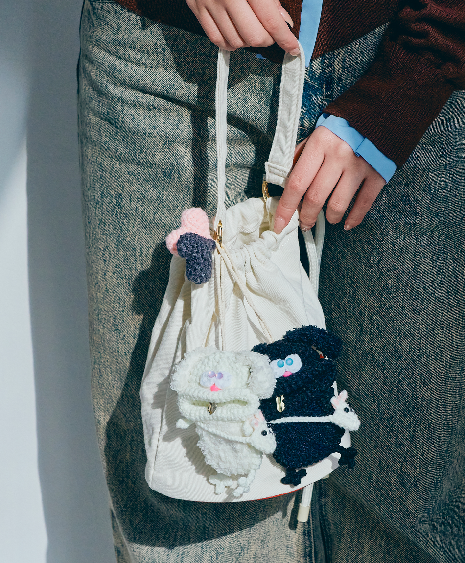 毛糸のキーケース うさぎ