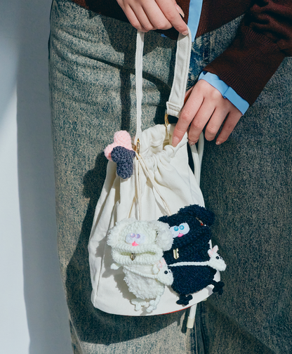 毛糸のキーケース うさぎ