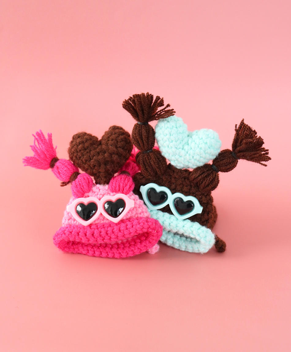 【バレンタイン限定カラー】毛糸のキーケース チョコレート パッケージ付き