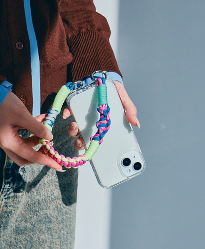 ソロモン編み ショートストラップ マルチカラー3