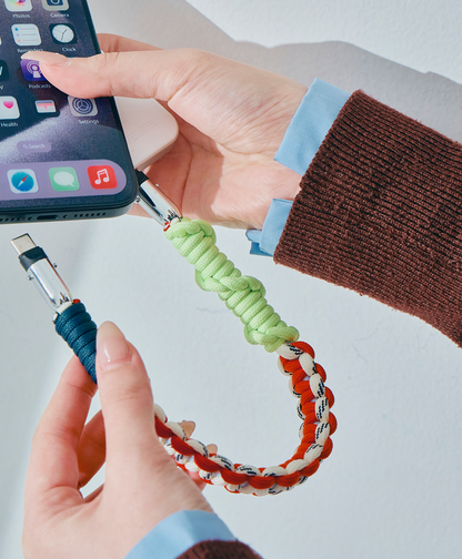 ソロモン編み ショートストラップ 〈ケーブルタイプ Type-C to C〉