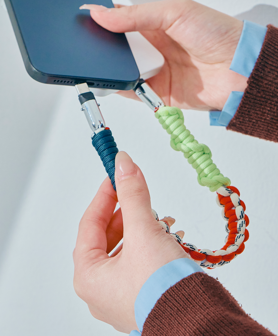 ソロモン編み ショートストラップ 〈ケーブルタイプ Type-C to C〉