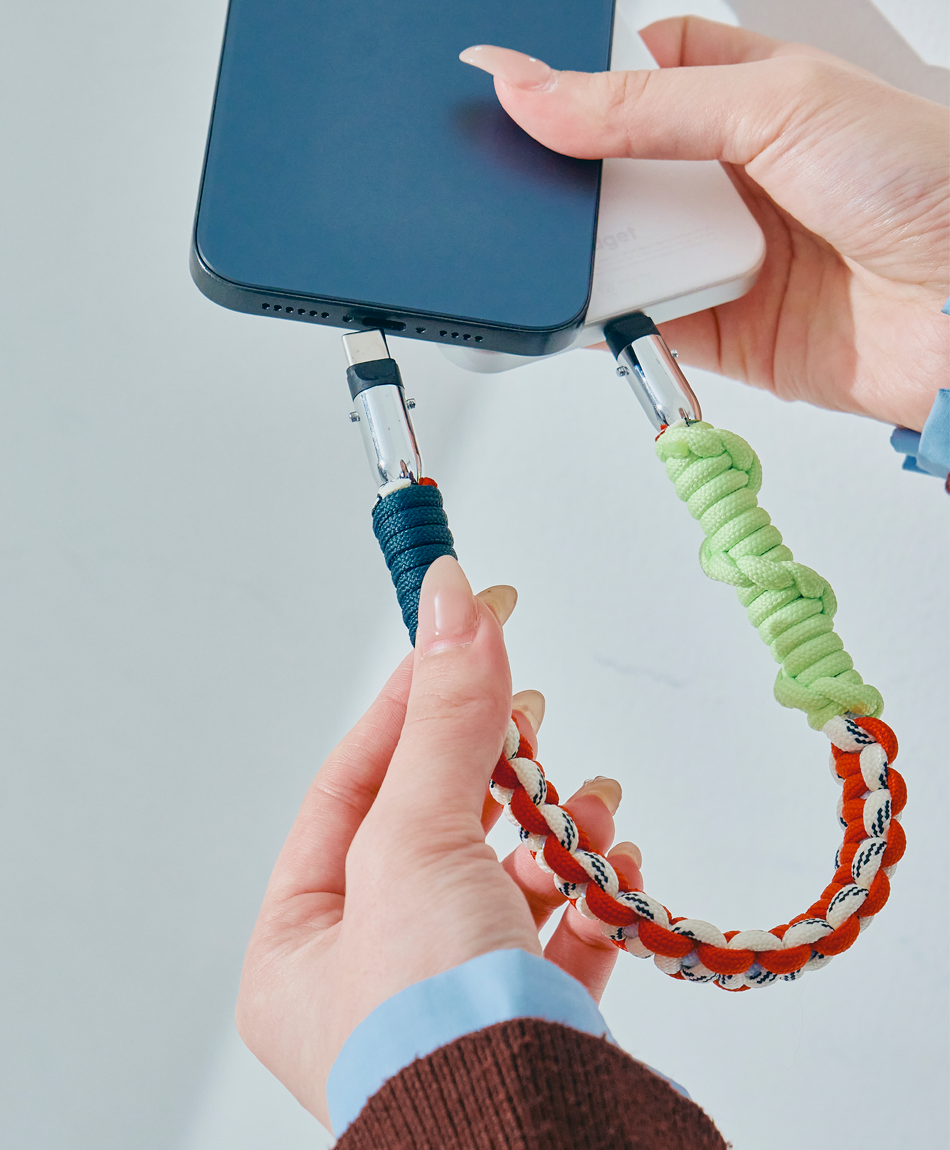 ソロモン編み ショートストラップ 〈ケーブルタイプ Type-C to C〉