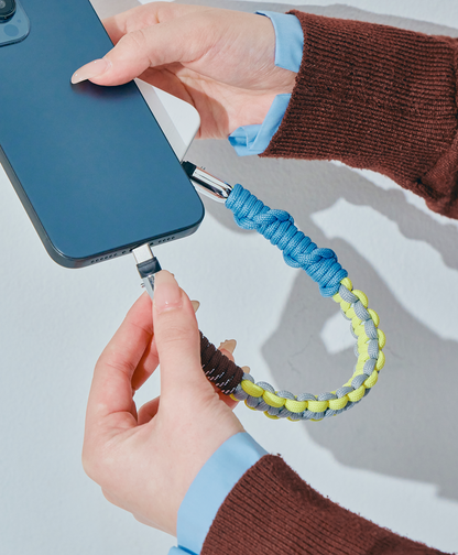 ソロモン編み ショートストラップ 〈ケーブルタイプ Type-C to C〉