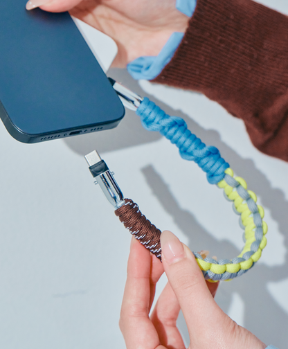 ソロモン編み ショートストラップ 〈ケーブルタイプ Type-C to C〉