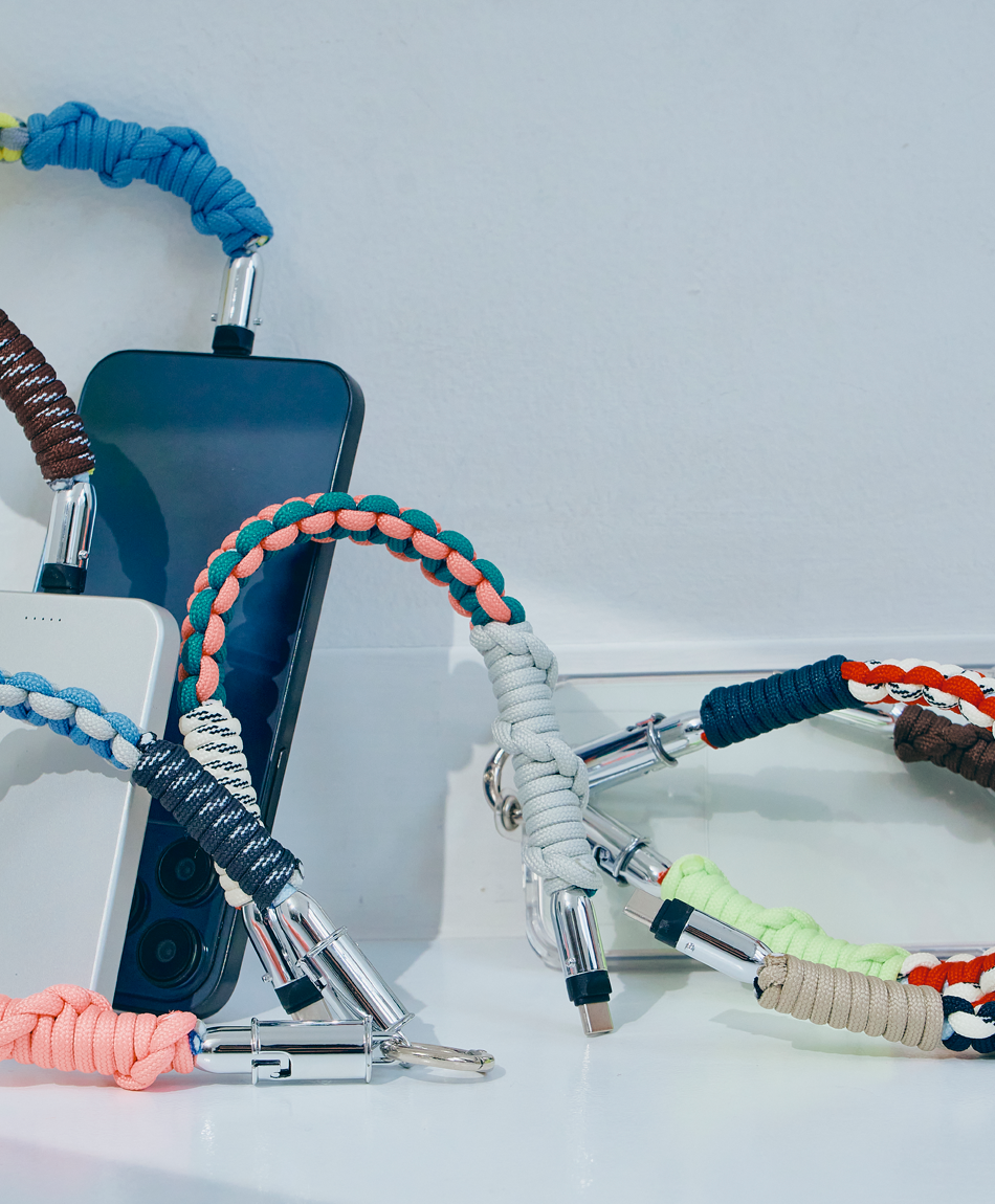 ソロモン編み ショートストラップ 〈ケーブルタイプ Type-C to C〉