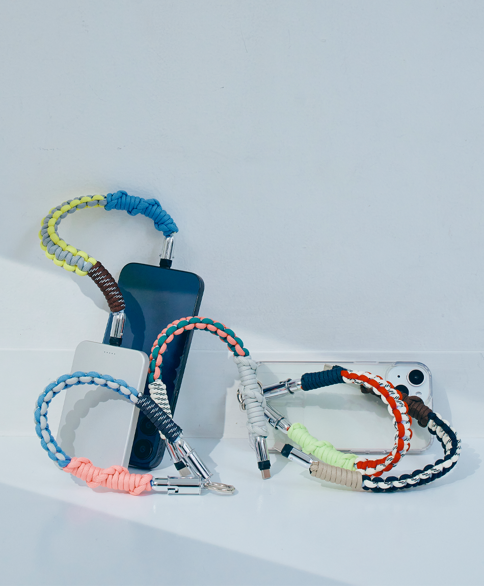 ソロモン編み ショートストラップ 〈ケーブルタイプ Type-C to C〉