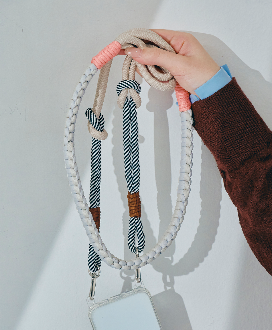 ソロモン編み スマホショルダー ストラップ