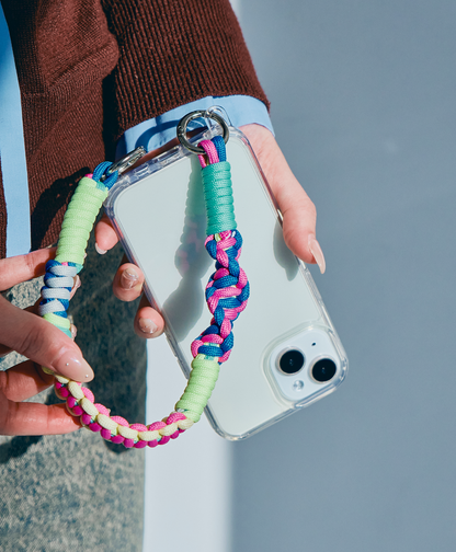 ソロモン編み ショートストラップ マルチカラー3