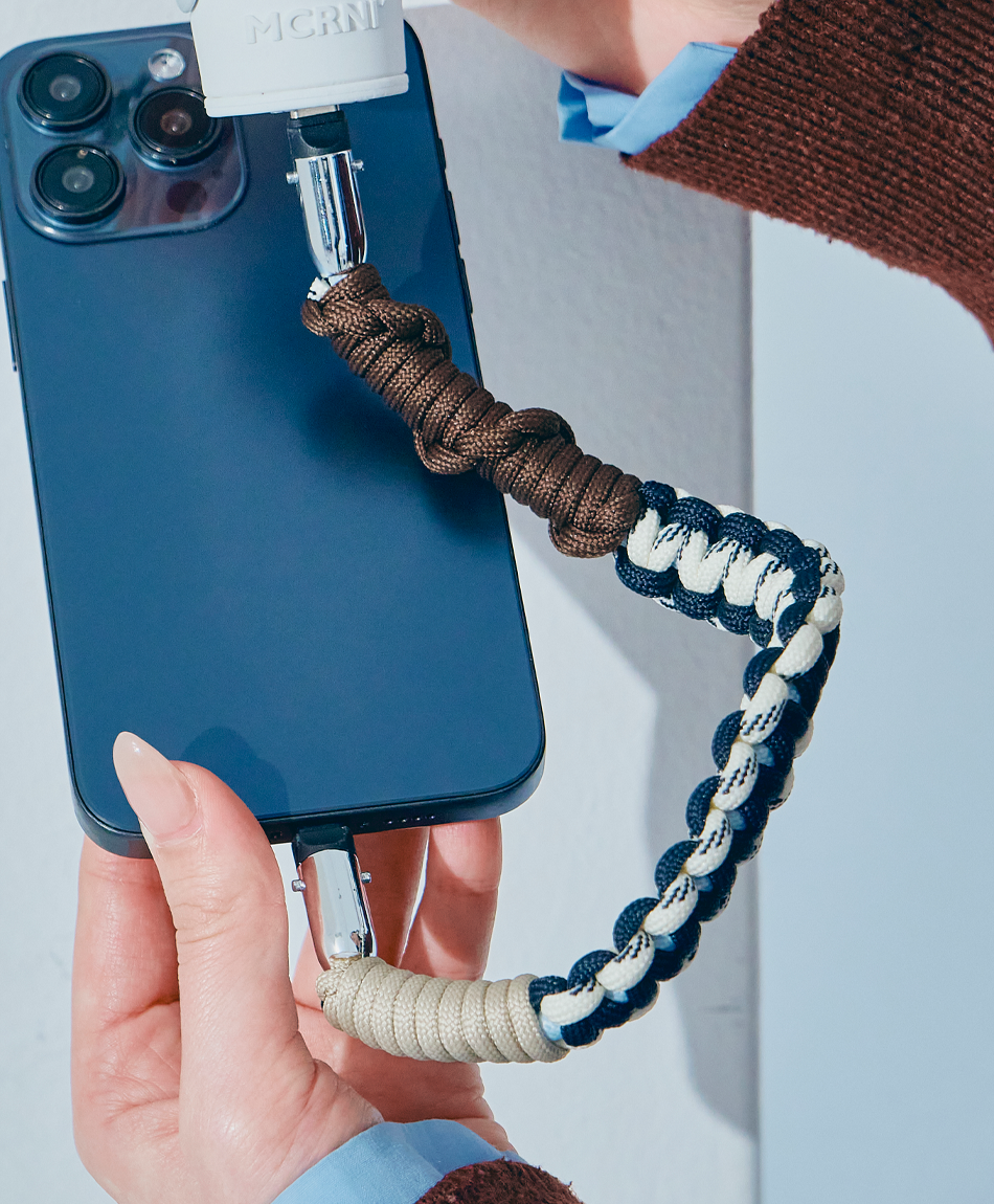 ソロモン編み ショートストラップ 〈ケーブルタイプ Type-C to C〉