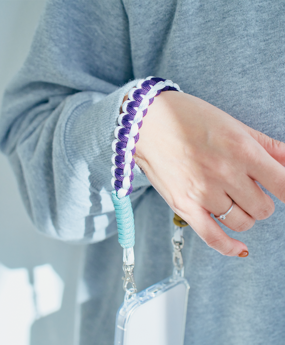 ソロモン編み ショートストラップ マルチカラー2 – マカロニエッジ ソロモン編み ショートストラップ マルチカラー2 – マカロニエッジ