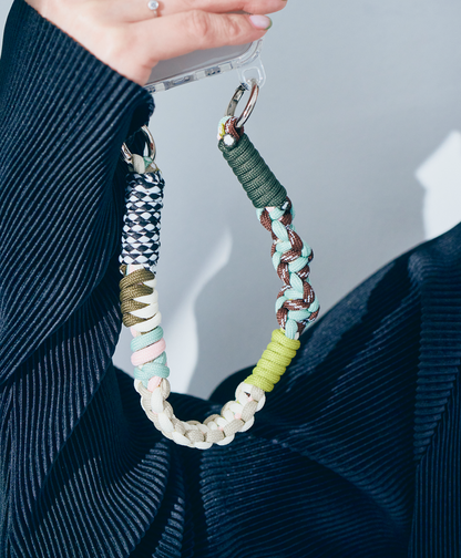 ソロモン編み ショートストラップ マルチカラー3