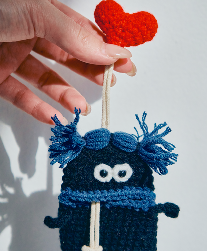 毛糸のキーケース  センターワケ New