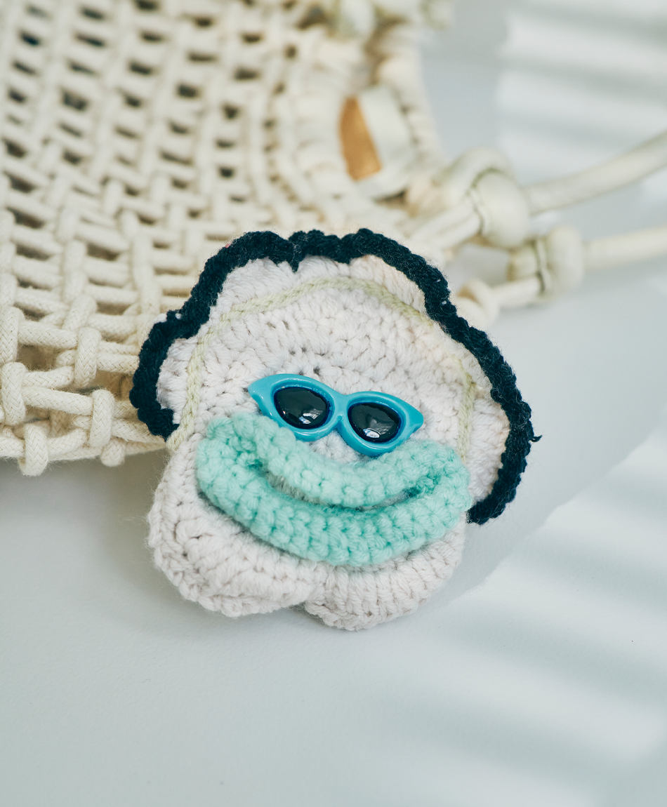 毛糸のマスコット 牡蠣ポーチ – マカロニエッジ 毛糸のマスコット 牡蠣ポーチ – マカロニエッジ