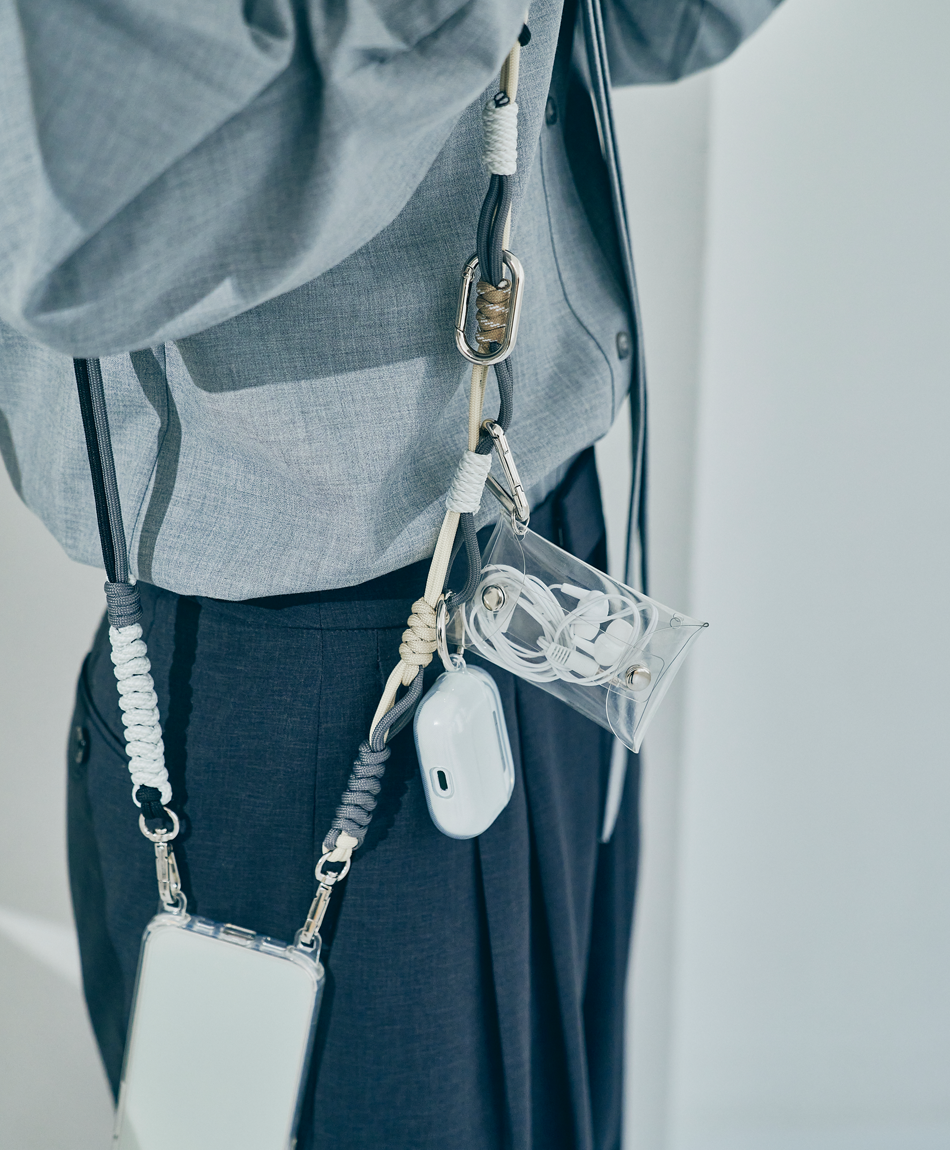 カラビナ ソロモン編込み マルチスマホストラップ