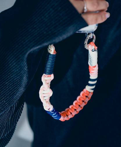 ソロモン編み ショートストラップ マルチカラー3