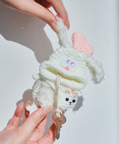 毛糸のキーケース うさぎ