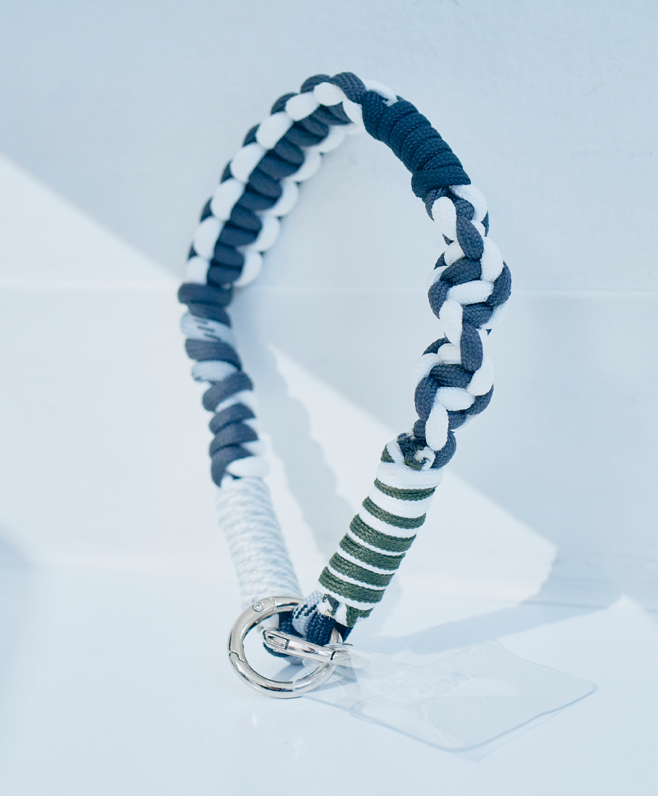 ソロモン編み ショートストラップ マルチカラー3