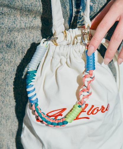 ソロモン編み ショートストラップ マルチカラー3