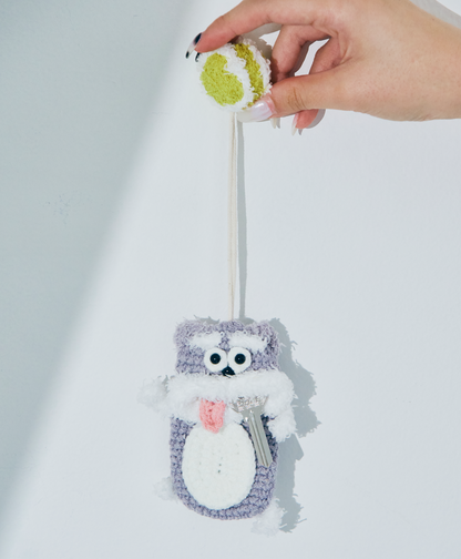 毛糸のキーケース イヌ