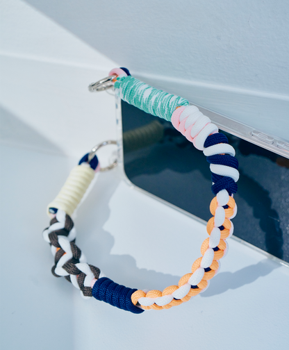 ソロモン編み ショートストラップ マルチカラー3