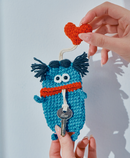 毛糸のキーケース  センターワケ New