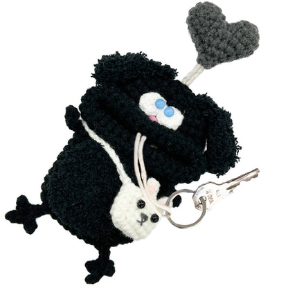 毛糸のキーケース うさぎ