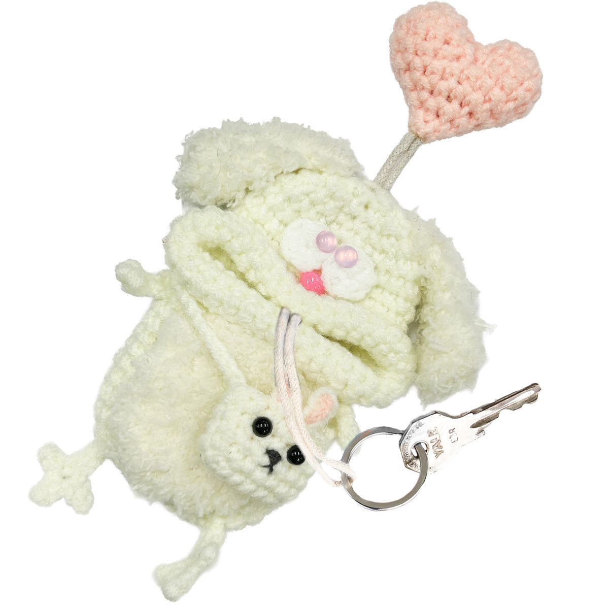 毛糸のキーケース うさぎ