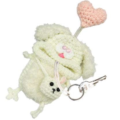 毛糸のキーケース うさぎ